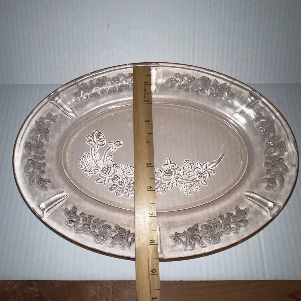 3 Piece Vintage Pink Depression Glass Serving Bowls- Federal Glass